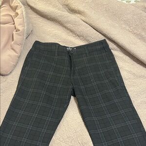 Hollister Men's Dark Plaid Dress Pants
